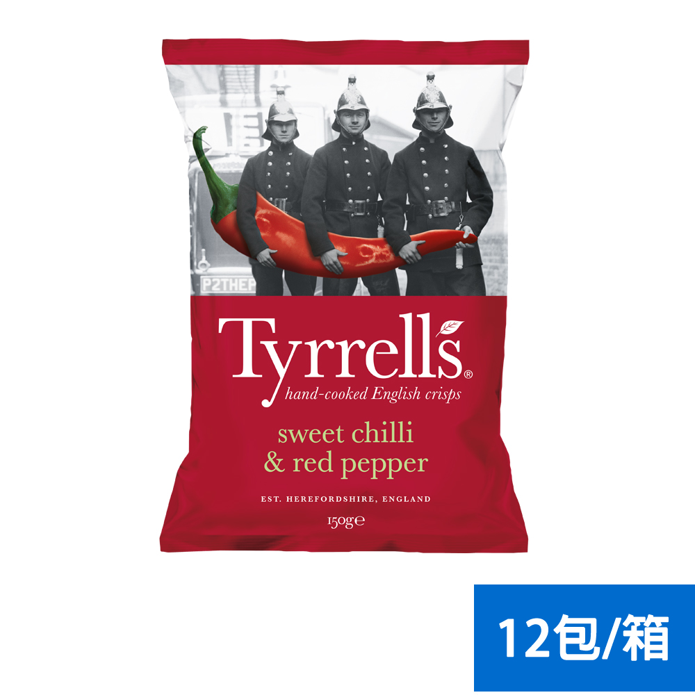 【Tyrrell's 泰勒思】洋芋片-甜椒及紅辣椒(12包/箱)