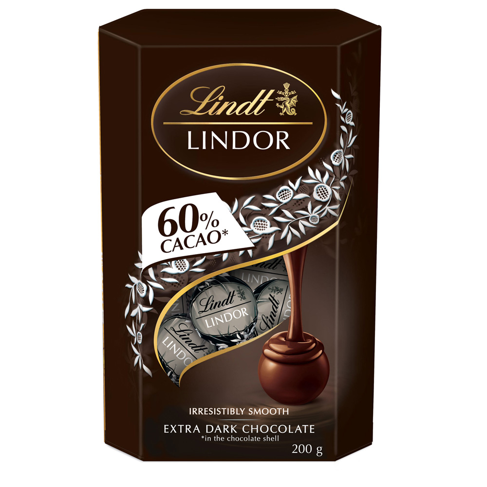 【Lindt 瑞士蓮】Lindor夾餡60%黑巧克力 200g