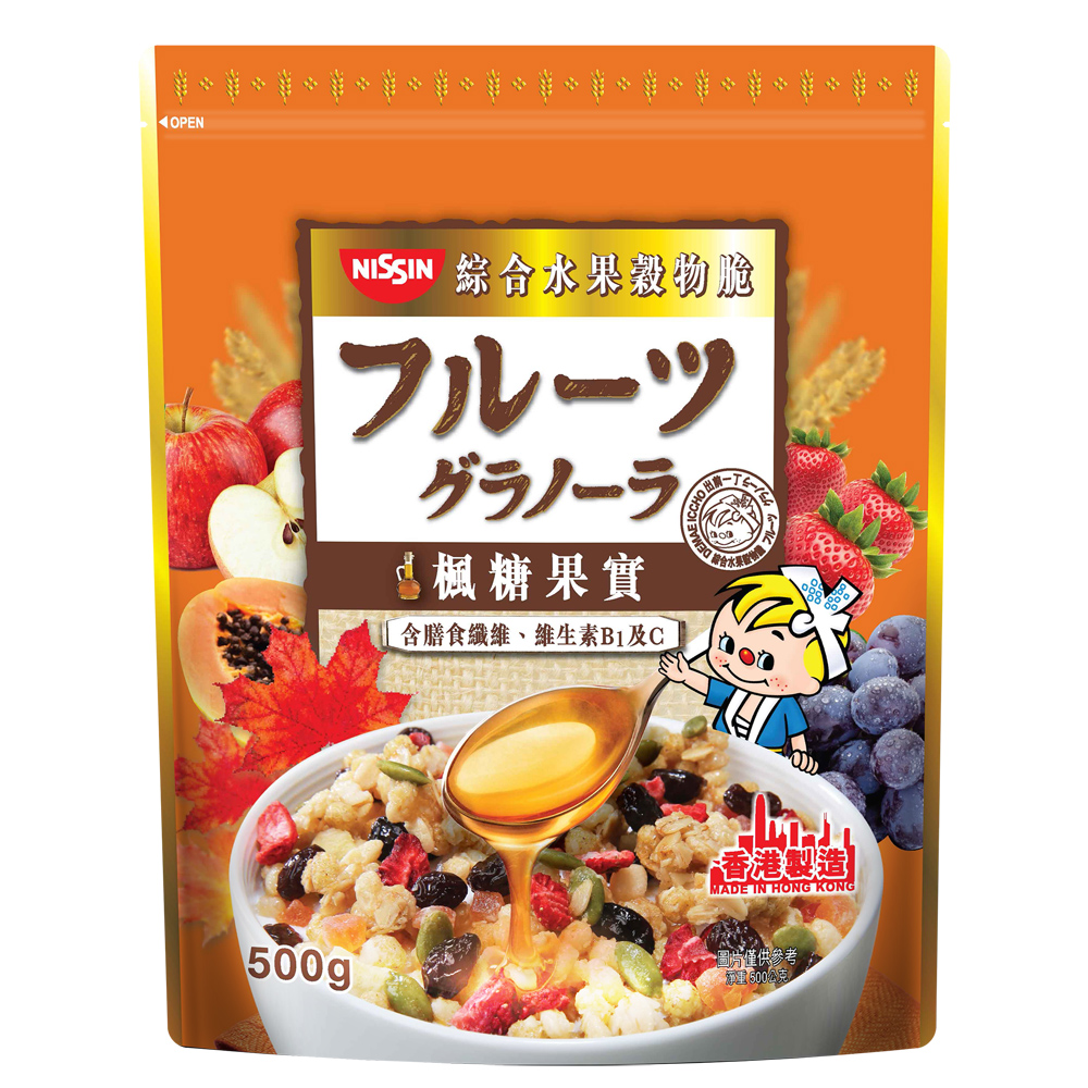 【日清】楓糖果實綜合水果穀物脆500g