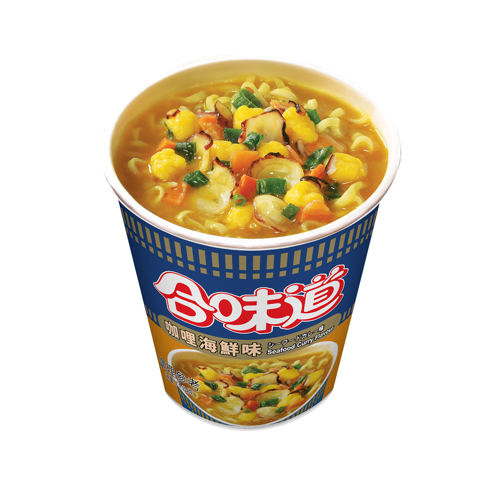 【NISSIN 日清】合味道咖哩海鮮味杯麵(71gx24杯)