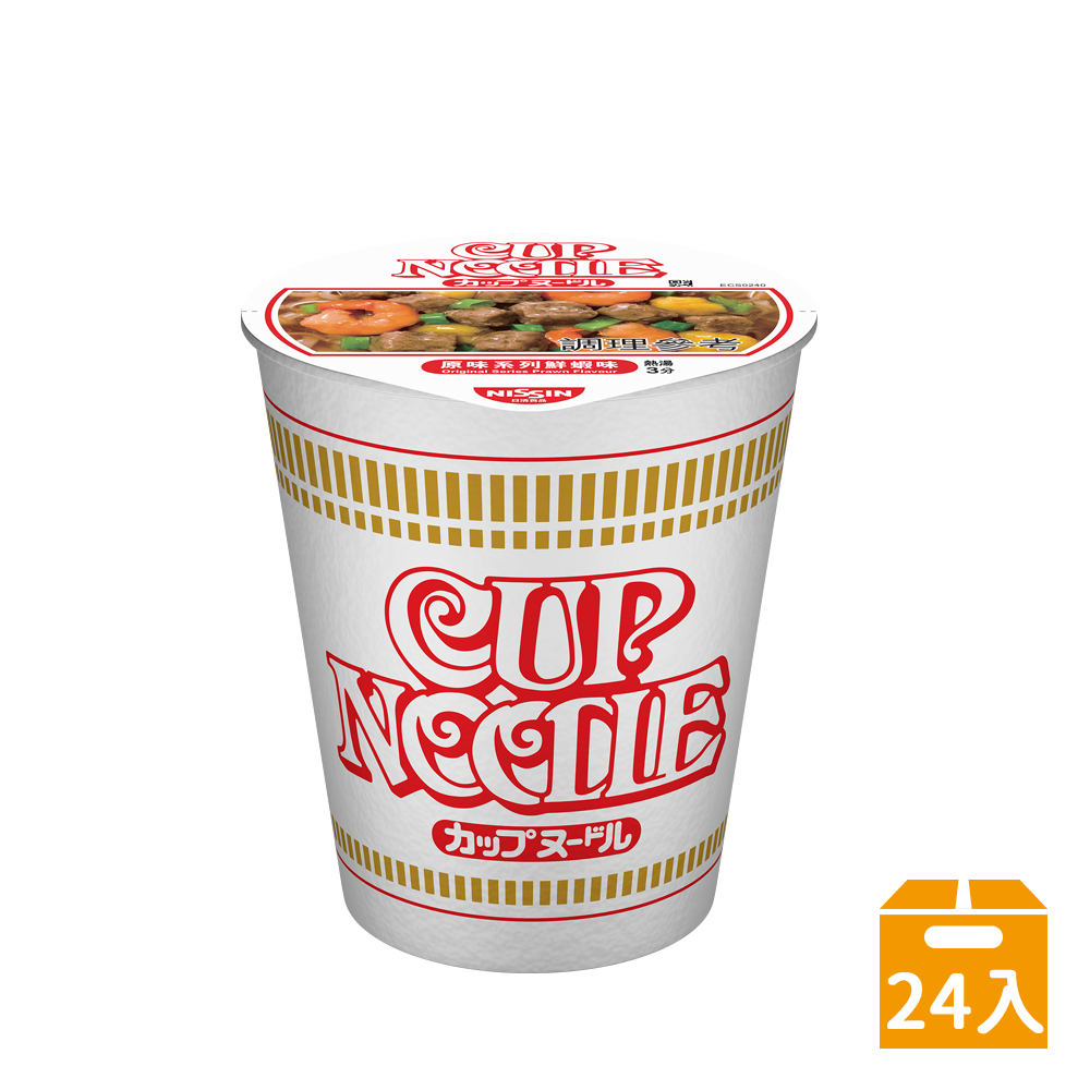 【NISSIN 日清】合味道原味系列鮮蝦味杯麵(70gx24杯)