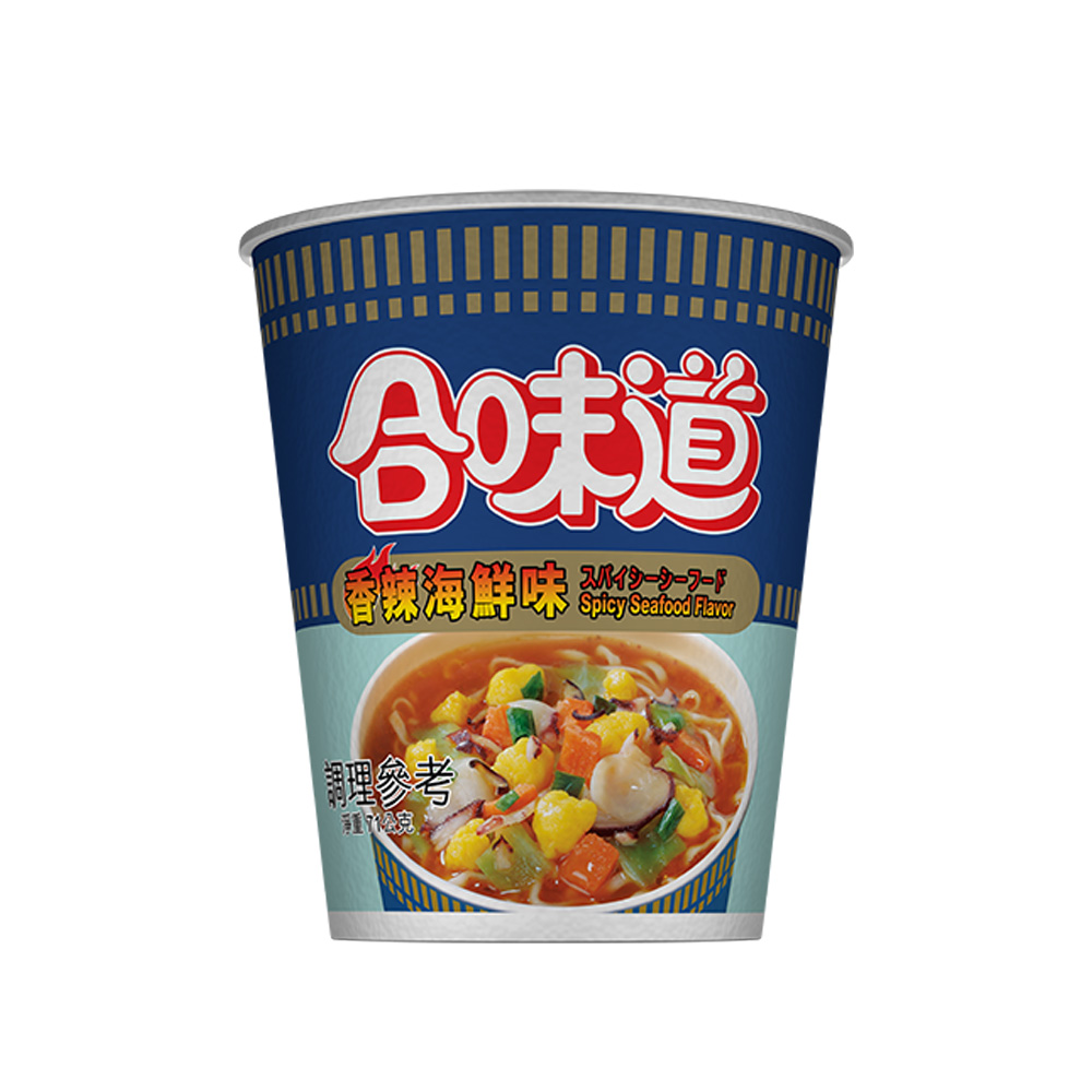 【NISSIN 日清】合味道香辣海鮮味杯麵(71gx24杯)