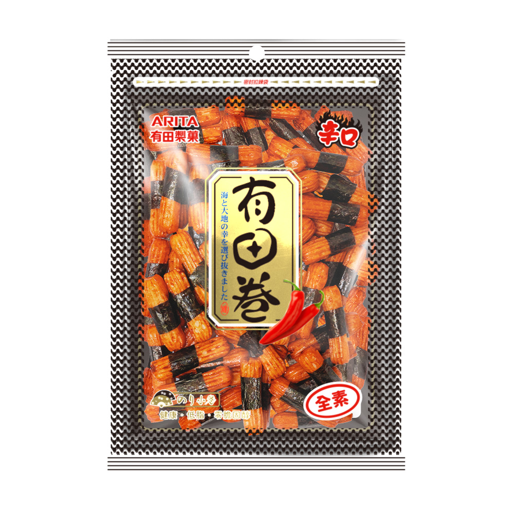 【ARITA 有田製菓】海苔小卷80g -辣味 (12入/箱)