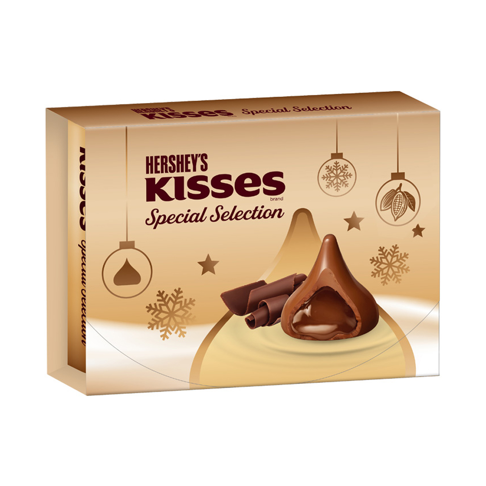 【Hersheys 好時】Kisses可可慕斯口味夾餡牛奶巧克力162g(約36顆)