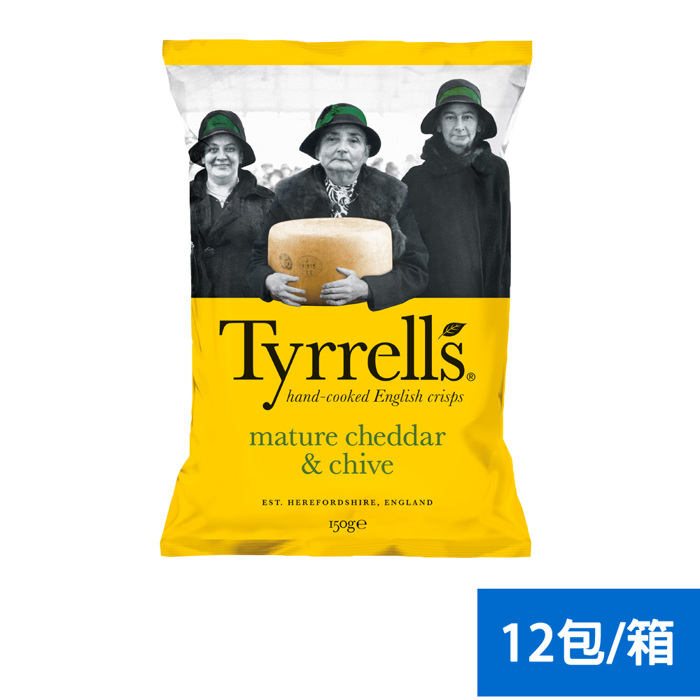 【Tyrrell's 泰勒思】洋芋片-巧達起司(12包/箱)